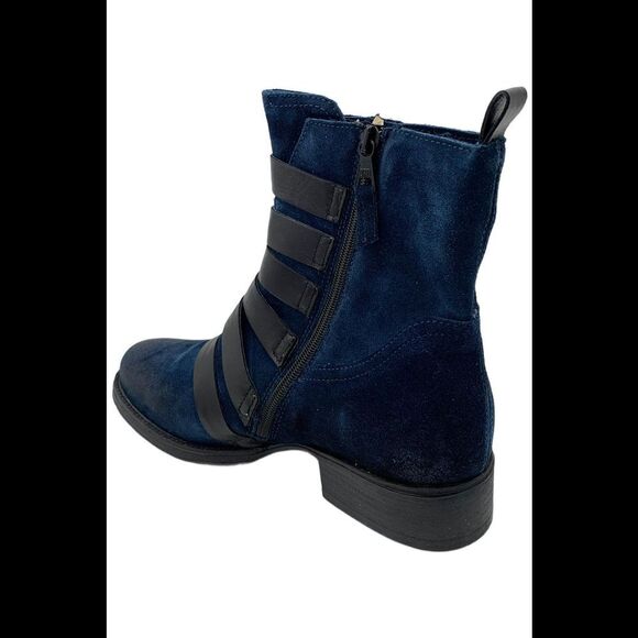 Miz Mooz Women's Nancie Leather Strapped Ankle Boots Sapphire - Medium - Picture 3 of 3